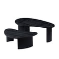 thumbnail image 3 of LiviNest Modern Nesting Coffee Table Set: 2-Piece Irregular Shape Tables - 3 Layouts for Living Room & Office - Easy Assembly Black MDF, 3 of 6