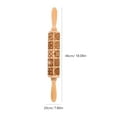 thumbnail image 2 of USHOBE Pastry Made Rolling Pins Embossed Wood For Family 1Pcs 15.2X2X2In, 2 of 8