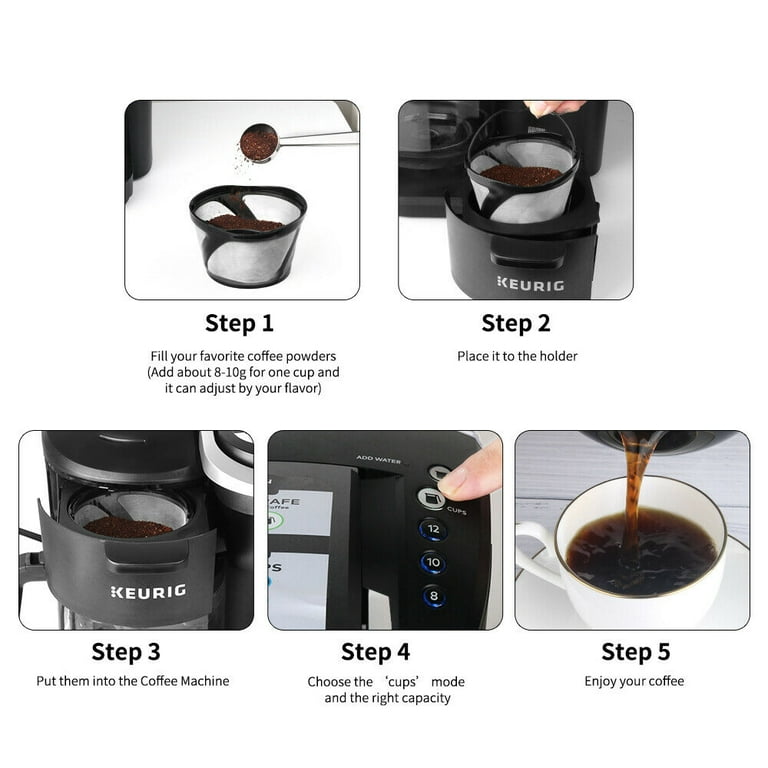  Reusable Keurig K Duo Coffee Filter Only for K-Duo Essentials  and K-Duo Brewers Machine, Reusable Mesh Ground Coffee Basket by Geesta:  Home & Kitchen