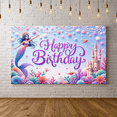 thumbnail image 5 of Decorative Design Banner Colorful Shell Theme Underwater Castle Design for Children's Party Kids Celebration Mermaid Event, 5 of 9