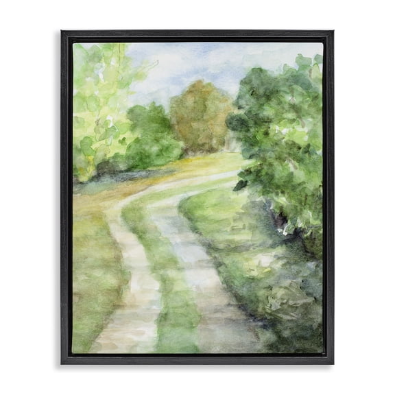 Stupell Industries Around The Bend Black Framed Floater Canvas Wall Art, design by Lanie Loreth