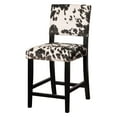 thumbnail image 2 of Linon Corey Backless Wood Counter Stool, 24" Seat Height, Black Finish with Black Cow Print Fabric, 2 of 5