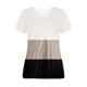 thumbnail image 4 of Blusa informal de encaje con cuello en V y mangas cortas con estampado en la espalda para adelgazar para mujer OAVQHLG3B Store  lin121212, 4 of 5