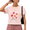 1-Pink, variant on Giffimy Women's Pink Watercolor Pink Orange Daisy Wildflower Bouquet Graphic Short Sleeve Crop T-Shirt Crewneck XS-XL Top