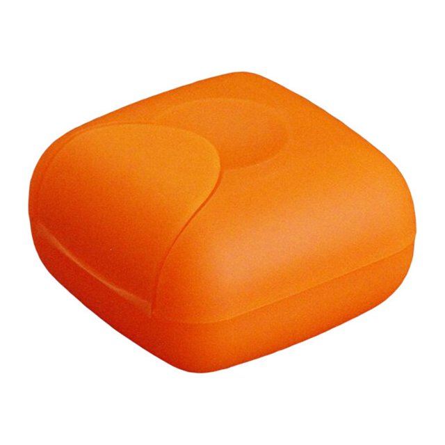 Injueey Estuche de transporte impermeable para acampar, senderismo, viajar, a prueba de polvo, caja de almacenamiento para inodoro de Hotel en Juegos de accesorios de baño Naranja S