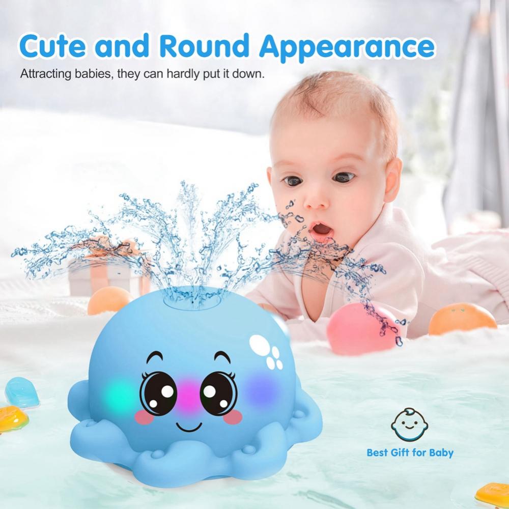 Baby Bath Toys, Whale Automatic Spray Water Bath Toy with LED Light