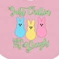 thumbnail image 4 of Inktastic Funny Easter Just Chillin' with My Peeps Boys or Girls Baby Bib, 4 of 4