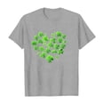 thumbnail image 4 of Uootdi St Patrick's Day Tees for Women Short Sleeve Crewneck Heart Shamrock Print Holiday Parades Casual Blouses Shirts Tops Gift, 4 of 5