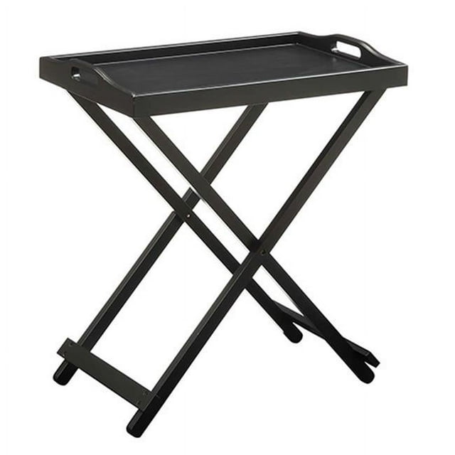 Folding Tray Table With Black Finish