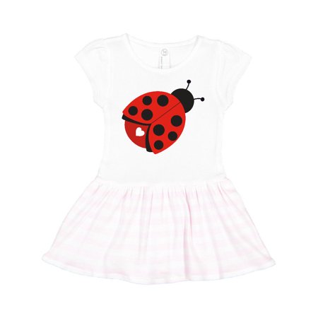 

Inktastic Ladybug with a White Heart Gift Toddler Girl Dress