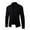 Black, variant on JTieacloth Mens Slim Fit Knitted Sweater Men Solid Color Stand Up Collar Zipper Cardigan Sweater Jacket Casual Loose Comfortable Business Trend Long Sleeved Jacket(Black)