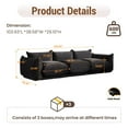 thumbnail image 2 of The Magic Home 3-Seater Modular Floor L-Shaped Chenille Sectional Sofa, Black, 2 of 12