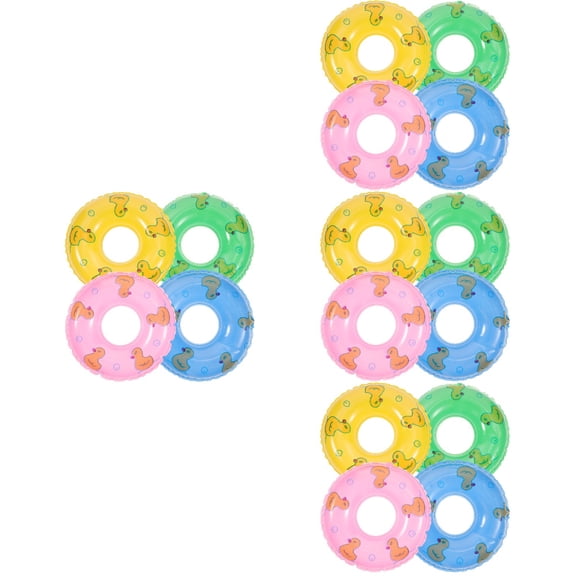 HOMEMAXS 60 pcs Mini Swim Rings Ornaments Mini Floating Swim Rings Mini Floating Toys