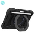 thumbnail image 2 of 3-in-1 Case for Apple iPad Mini 2021 (8.3 Inch, 6th Generation) Tablet - Shockproof Drop Proof Rugged Cover, Built-in Pencil Holder /Kickstand /Handle, Protective Hard Shell (Black), 2 of 8