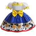 thumbnail image 2 of Little Girls Cowgirl Sequins Costume Dress Up Halloween Birthday Party Outfit with Hat, 2 of 5