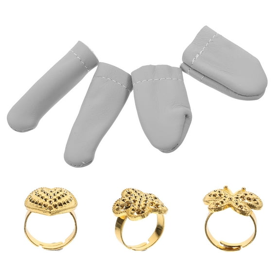 SEWCHICS 3 x Thimble Rings Needlework Thimble Multi Ergonomic Design Finger Protection for Heavy Duty Stitching