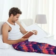 thumbnail image 4 of Uemuo Retro Palms Pattern Men's Wide Leg Palazzo Lounge Pants with Pockets Light Weight Loose Comfy Casual Pajama Pants-X-Large, 4 of 9
