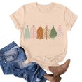 thumbnail image 1 of Puntoco Blusa de manga corta con estampado de moda para mujer, divertida camiseta de cuello redondo, 1 of 3