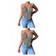 thumbnail image 3 of Qarigey Mujeres Sexy Cuello en V Profundo Chaleco Correa de espagueti Camisola Estética Niñas Adolescentes Crop Top Verano Moda Ropa Gris M Type1 NO1, 3 of 6