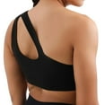 thumbnail image 4 of Aosijia One Shoulder Sports Bra for Women Hollow Out Sexy Cute Workout Yoga Bra Medium Support Padded Sexy Yoga Top XL, 4 of 7