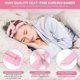 thumbnail image 2 of Conjunto de diadema rizadora sin calor, rulos suaves para dormir, para mujer, color rosa., 2 of 5