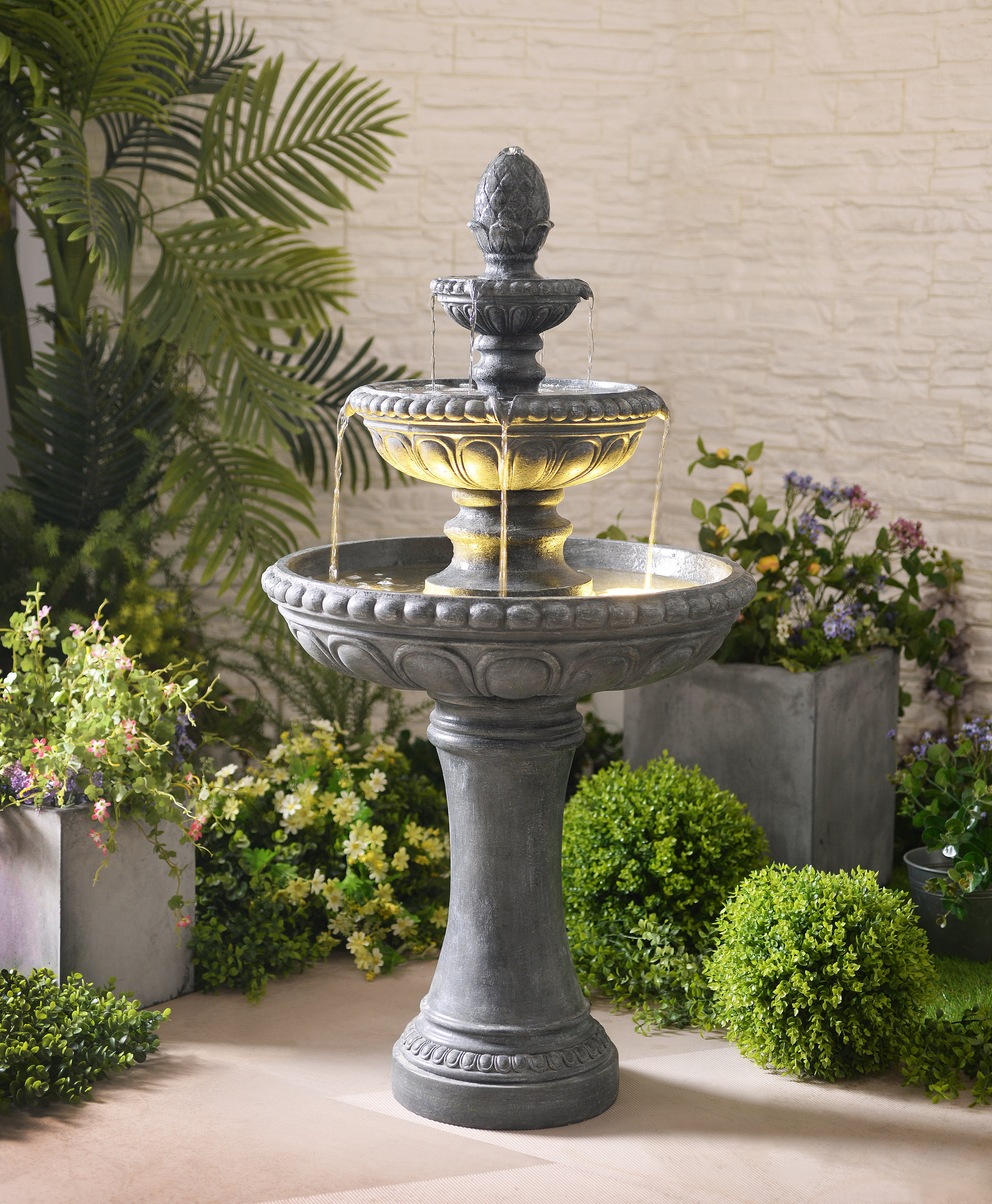 parisienne two tier outdoor water fountain on where to buy outdoor water fountains