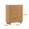 thumbnail image 5 of Cid Joya 45 Inch Tall Chest, 4 Drawers, Golden Metal Handles, Natural Oak, 5 of 6