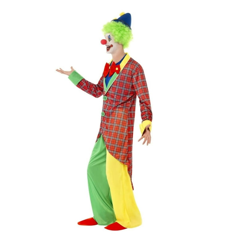 La Circus Deluxe Clown Costume Adult Red Green Yellow La Circus Deluxe Clown Costume Adult Red Green Yellow