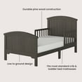 thumbnail image 4 of Child Craft Hampton Toddler Bed with Guard Rails, Arch Top, Low to Ground, Pine Wood, Dapper Gray, 4 of 8