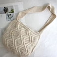 thumbnail image 4 of Xiao Hua Bolso de hombro tejido para mujer, bolso de mano y neceser, elegante bolso de playa de verano, 38 x 2 x 30 cm (negro)., 4 of 4