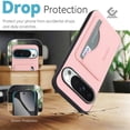 thumbnail image 5 of For Google Pixel 10 Pro XL Wallet Case Ultra-Slim Profile Vintage Leather Texture, Wallet For Women Men Card Holder Magnetic Clasp Kickstand Folio Case,Pink,For Pixel 10 Pro XL, 5 of 7