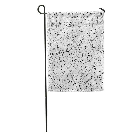 - LADDKE Watercolor Splatter Splash Black and White Spray Spots on Paint Garden Flag Decorative Flag House Banner 12x18 inch