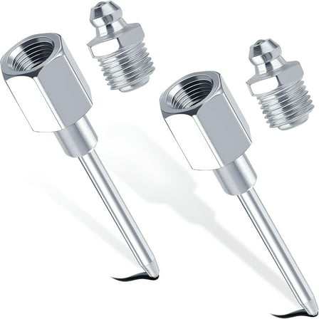 ZEPARO Grease Gun Needle Tip Nozzle 2 Set Narrow Needle Nose Grease Adapter