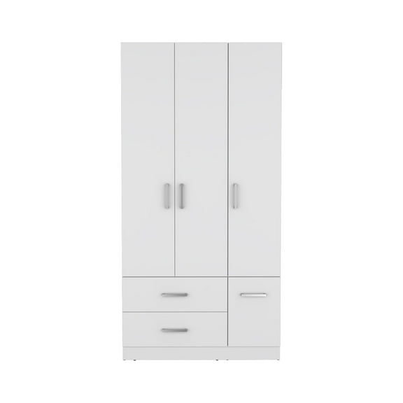 We Have Furniture Four Door Armoire Crosby, Bedroom, White