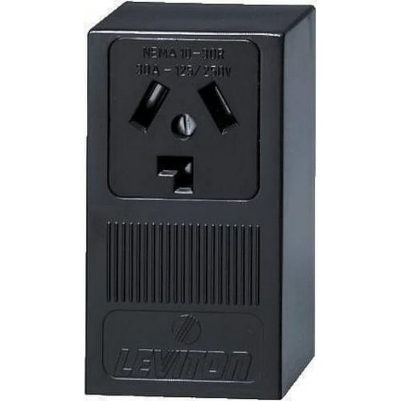 Leviton 835/B01-05054-000, 30A-125-250V Black Dryer Electrical Outlet