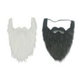 thumbnail image 2 of Accesorios para disfraz de Barba postiza larga Soledad 2 uds Blanco negro, 2 of 10