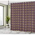 thumbnail image 4 of Ambesonne Geometric Shower Curtain, Colorful Tribal Shapes, 69"Wx70"L, Blue Violet Orange and White, 4 of 4