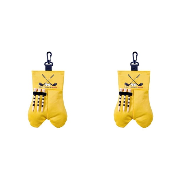 Greeniant Bolsa para pelotas de golf, bolsas para sujetar clavijas, soporte de almacenamiento de vellón de fibra interesante, accesorios para golf, Tipo 1 2piezas Greeniant CBP445818