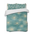thumbnail image 2 of Quilts Twin Size, Teal Green Dandelion Soft Comforter Bedding Set for Bed, Pastoral Botanical Blossom Lightweight Quilted Bedspread with Pillow Cover(2 Pieces) for All Season, 68x86 Inch, 2 of 6