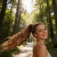 thumbnail image 4 of Dreadlock Extensions Gradient Color - Synthetic Braiding Hair Pieces, Ombre Dreads, Removable Hair Extensions, Boho Festival Style, Lightweight Hairpiece, Summer Beach Look, 4 of 8