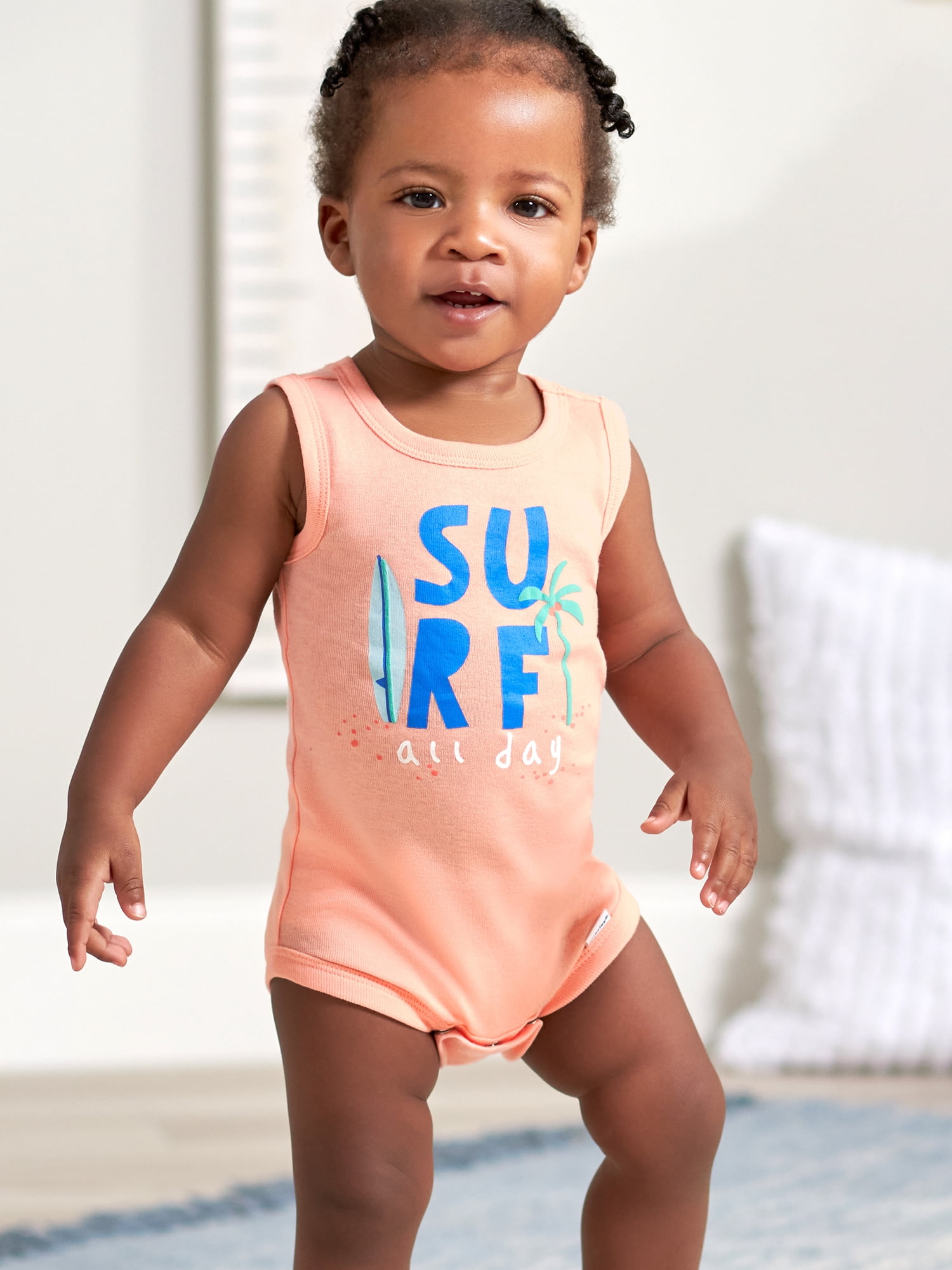 Gerber Baby Boy Tank Onesies Bodysuits, 4-Pack, Sizes Newborn - 24 Months
