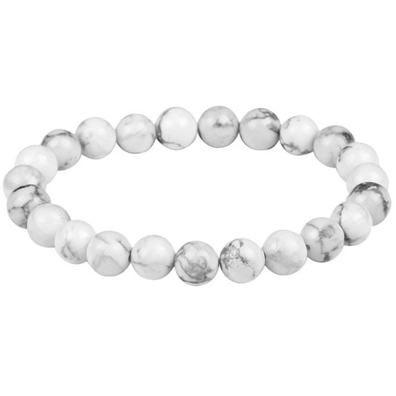 WINOMO Colorful Bracelets Bead Bracelet for Women White 1Pack Simple for Parties