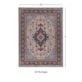 thumbnail image 3 of Contemporary Home Living 3.25' x 5' Geometric Medallion Area Throw Rug - Cream and Blue, 3 of 8