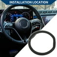 thumbnail image 3 of Unique Bargains Steering Wheel Cover Front for Car Vehicle Durable D Shape Turn Fur 1 Pcs Gray Black Green, 3 of 6