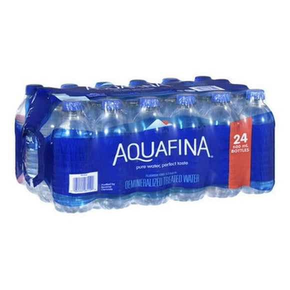 Aquafina Purified Water, 500ml/16.9oz (24 Pack) - Pure Refreshment