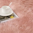 thumbnail image 6 of ZACOO 2' x 3' Faux Sheepskin Fur Rug Shaggy Soft Rug Floor Solid Fluffy Rug Carpet for Bedroom Living Room Sofa, Pink Sheepskin, 6 of 7