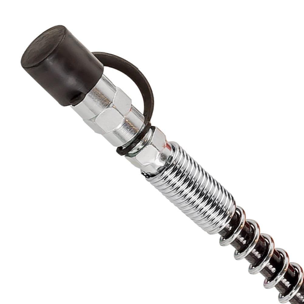 Carbyne Grease Gun, Lever Handle, Anodized Aluminum Barrel, 3-Way Loading, 12 in. Flex Hose, 6 in. Rigid Extension, Coupler, for Zerk Fittings