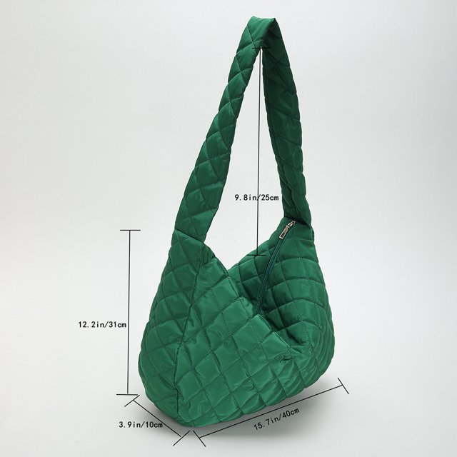 Bolsa De Hombro Bolso de mensajero acolchado ligero de embrague femenino de moda para mujer (verde) Ndcxsfigh Para Estrenar