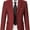 Burgundy, variant on Boys Blazer Coat Classic Jacket for TeenageWedding Retro Herringbone Casual 2 Button Jacket Formal Tweed Patterned Sport Coat