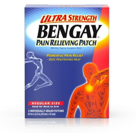 BENGAY Pain Relieving Patches Ultra Strength Regular Size 5